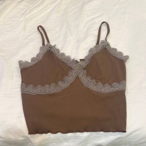Brown Crop Top